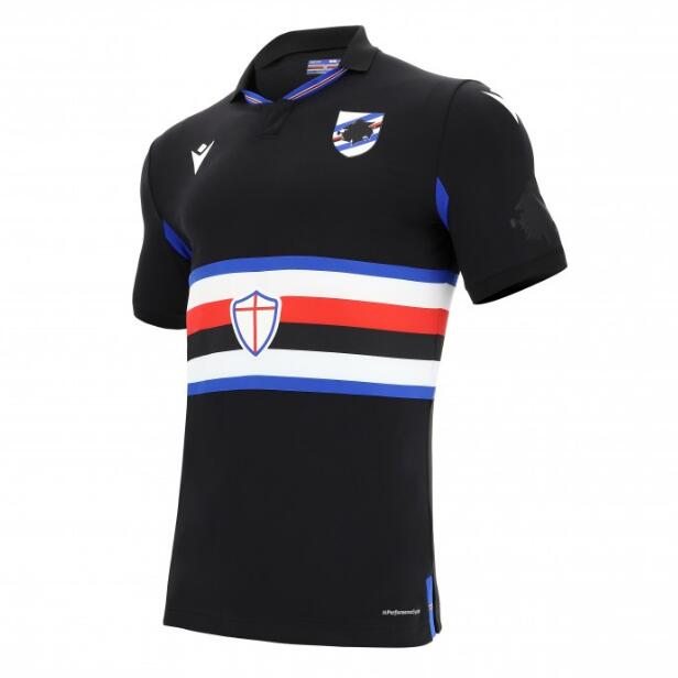 UC Sampdoria Third Away Black Soccer Jersey Shirt 2020/21